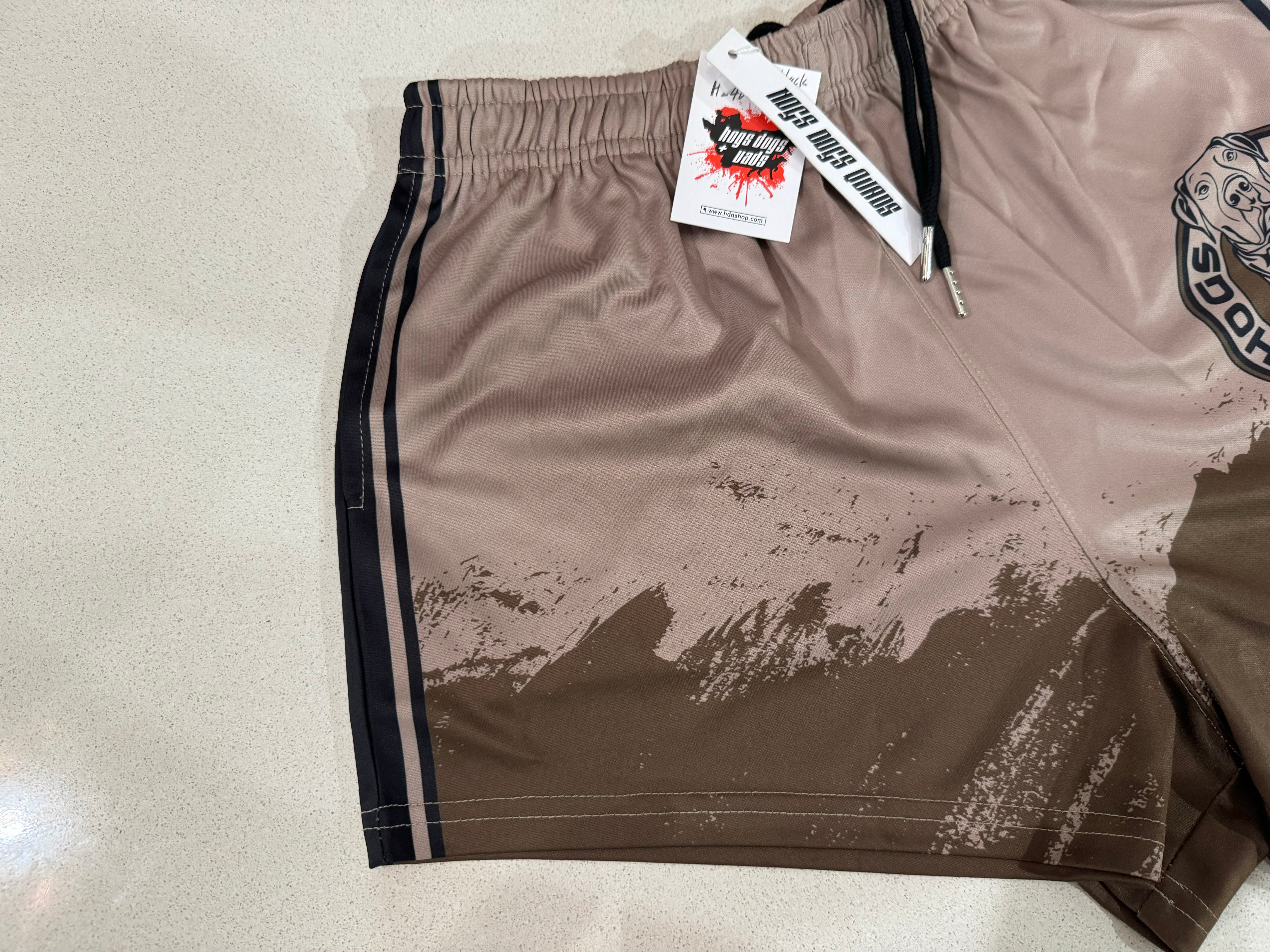 🔥NEW🔥 Footy Shorts - Brown HDQ Pig Dog